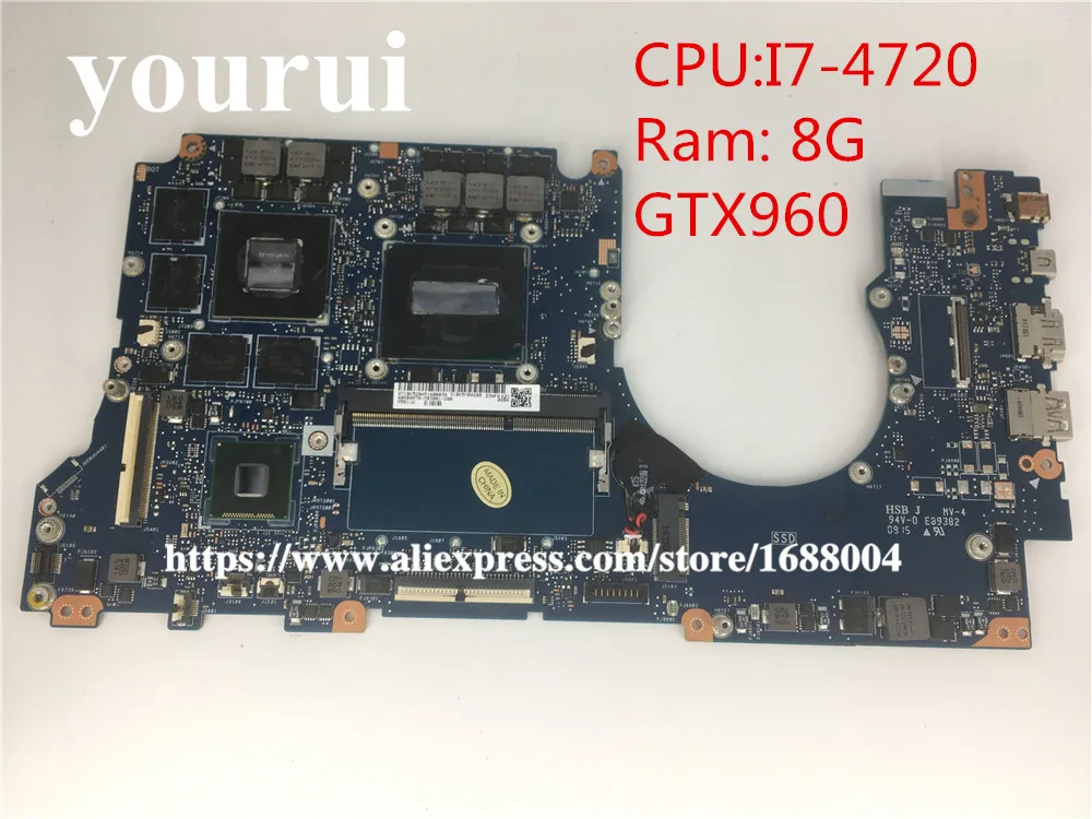 N501JW материнская плата GTX960M i7 cpu REV 2 1 Для ASUS UX501J UX50J для ноутбука | Компьютеры и офис