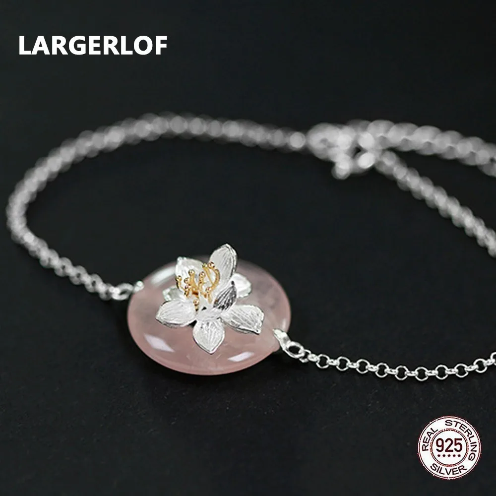

LARGERLOF 925 Sterling Silver bracelets & bangles Crystal Fashion Jewelry bracelets For Women BR57001