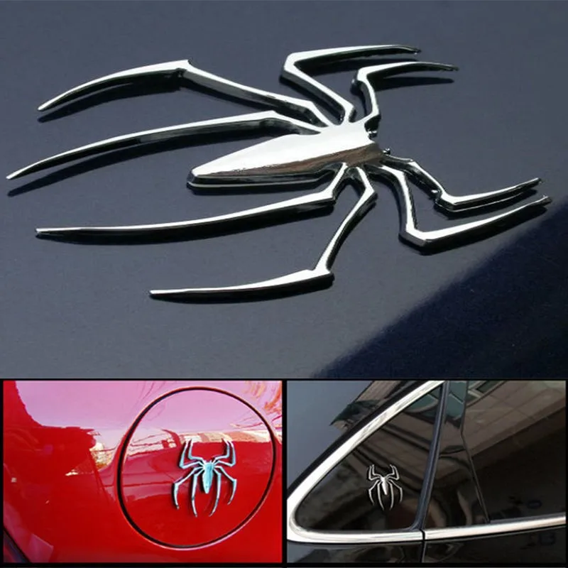 3D паук хромированная наклейка бейдж Логотип эмблема наклейка мотоцикл машина грузовик Mark отделка 5,21