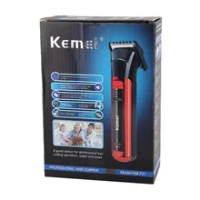 Электрический лезвие машинки для стрижки волос Перезаряжаемые Батарея волос триммер Для мужчин бритва Аккумуляторный Регулируемая машинка для стрижки волос 3 вида цветов Kemei KM-731