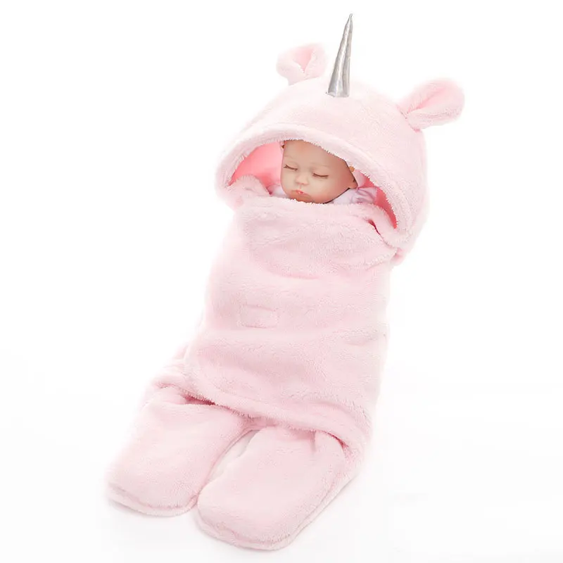 Высококачественное одеяло для новорожденного ребенка пеленать обертывание супер мягкое зимнее детское одеяло для новорожденных Manta Bebes постельные принадлежности для сна сумка - Цвет: pink colour