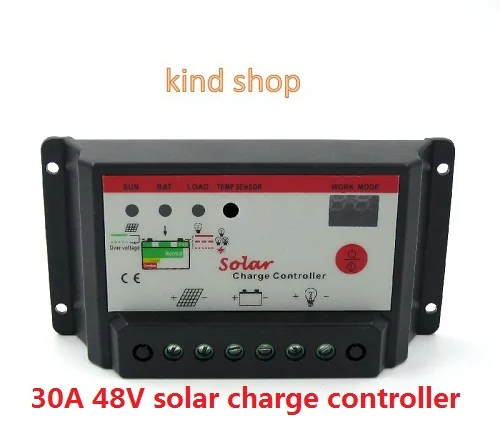 

Digital Tube Dispaly 30A 48V Home PV System Battery Charging Controller