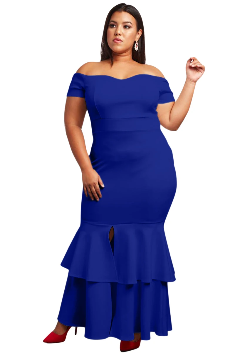 Blue-My-Everything-Plus-Size-Mermaid-Dress-LC610947-5-1
