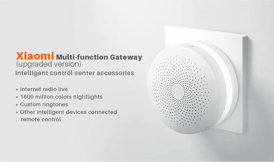 Xiaomi Mijia Smart Home Gateway 2 многофункциональный центр управления ZigBee беспроводное соединение работа с датчиком движения двери