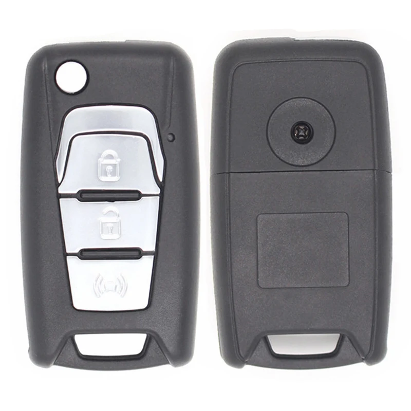 KEYECU для SsangYong Korando Actyon C200 замена 3 кнопки флип складной пульт дистанционного ключа автомобиля оболочки чехол пустой