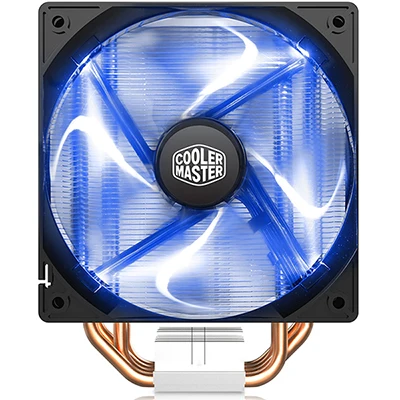 Cooler Master RR-T4V2-16PR-C2 T400I 4 Heatpipe CPU Cooler Radiator 12cm PWM Fan For Intel LGA 775 115x 2011 AMD AM3 CPU Cooling - Цвет лезвия: blue For intel