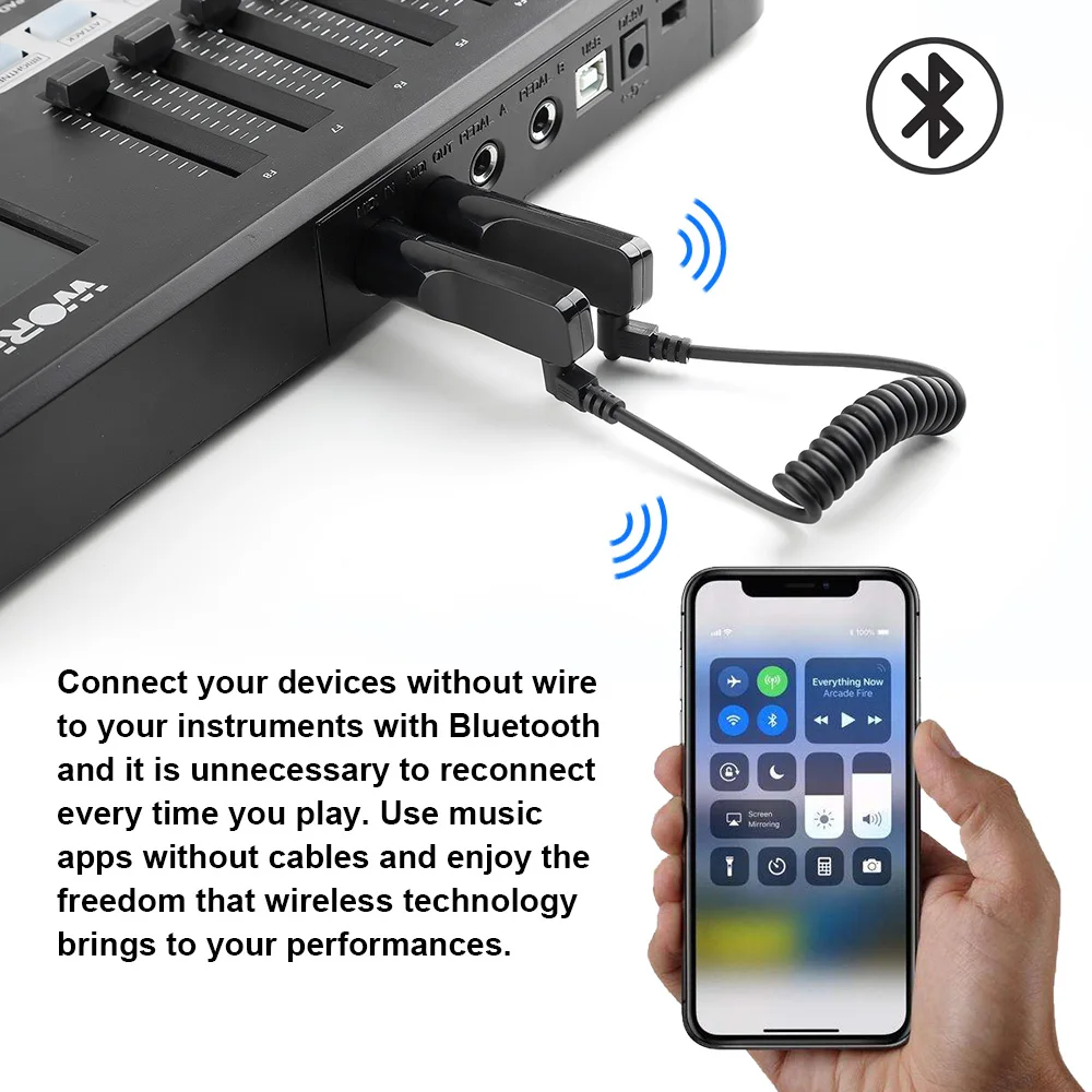 Vangoa Bluetooth беспроводной кабель для миди кабеля VBM A01 5 PIN MIDI адаптер|adapter|adapter wirelessadapter