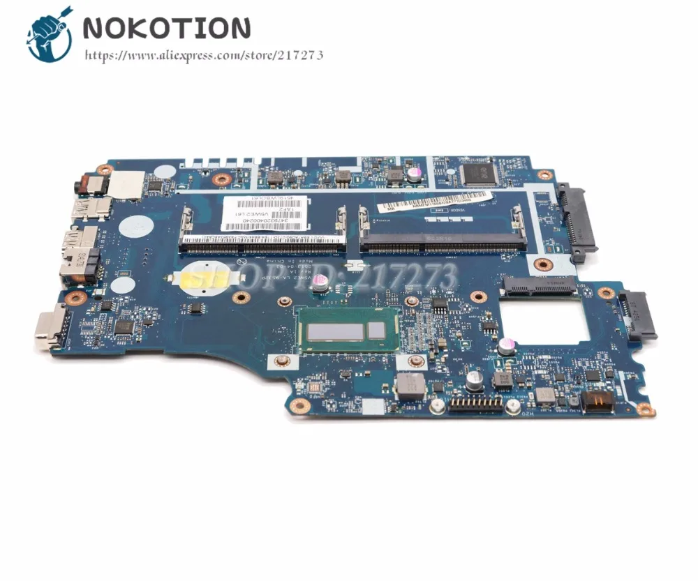 NOKOTION материнская плата для ноутбука acer aspire E1-572 E1-532 E1-572G основная плата NBMFM1100E V5WE2 LA-9532P 2957U Процессор DDR3L