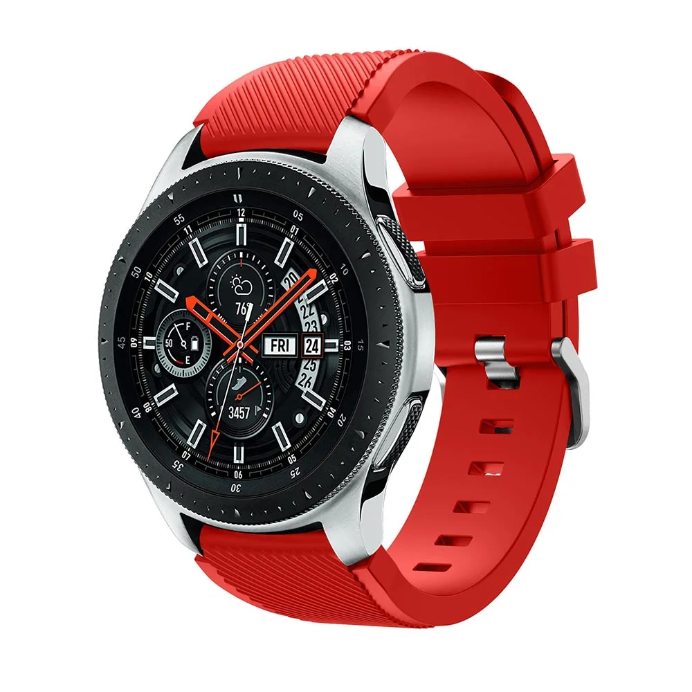 Galaktika 46mm Óraszíj Kicserélés szilikon szíj számára samsung fogas S3 22mm Sportág Karcsat számára samsung Galaktika 46mm SM-R800 nézni