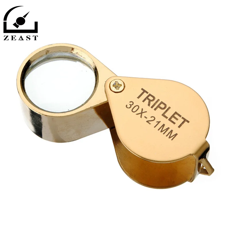 30x 30x21mm Magnifier Jewelers Gold Eye Tool Jewellery Folding Loupe