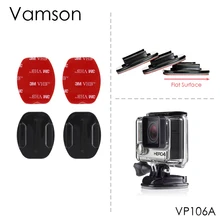 2Pcs 3M Adhesive and 2Pcs Flat Surface Mount Helmet Accessories For Gopro Hero5 4 3+ 2 1 Xiaomi yi 4K SJCAM Sport Camera VP106A