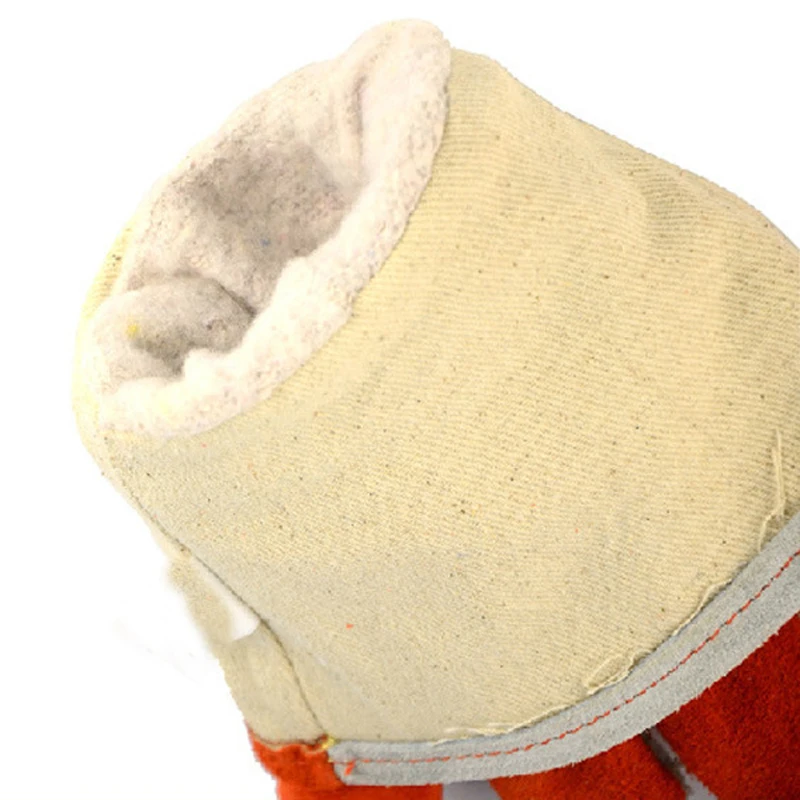 Новинка, сварочные перчатки, высокотемпературные теплоизоляционные защитные перчатки, износостойкие защитные перчатки из спилка 11-032888