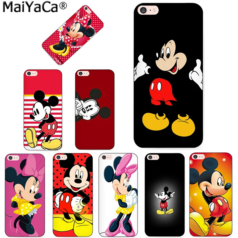 

MaiYaCa mickey minnie mouse in love style clear New Phone Ultrathin Case for Apple iPhone 8 7 6 6S Plus X 5 5S SE 5C Cover