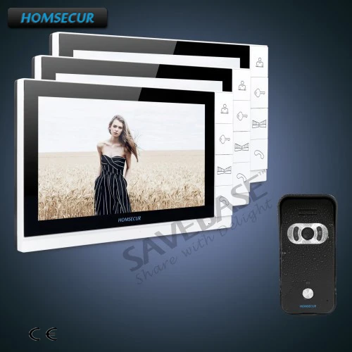 

HOMSECUR 1V3 9" Video Door Entry Phone Call System+Dual-way Intercom for House/Flat