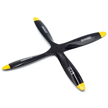 

16x8 ccw 4 blade Black Engine Power RC Model Airplane Wood Propeller