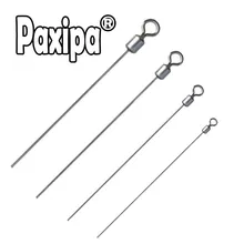 20 штук, жесткая стальная проволока, длинный полюс, Вертлюг, нержавеющая сталь, баррель, подвижный разъем, рыболовные аксессуары, снасти