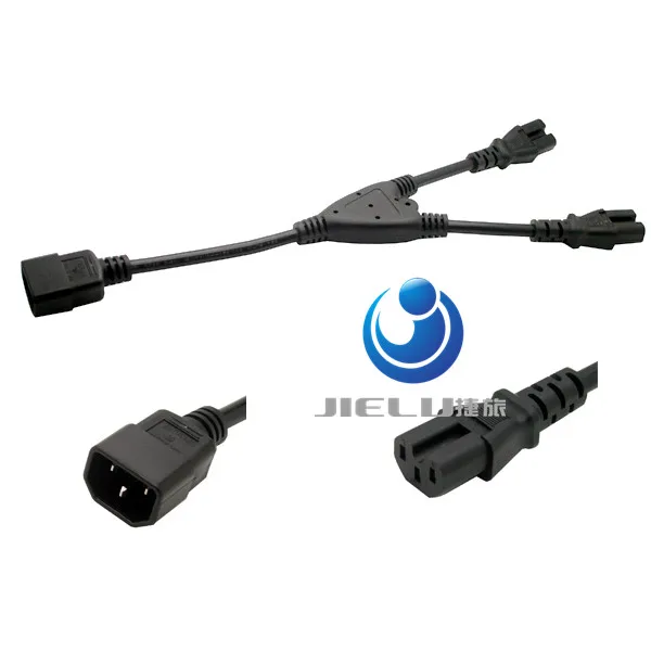C14-2 * C15 Y IEC 320 C14 штекер к 2 IEC320 Y-тип разветвитель удлинитель кабеля питания 0 3 м/1 фут