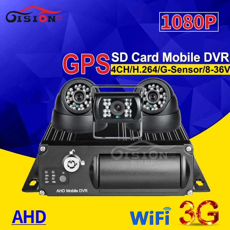

Free Shipping SD 3G GPS Wifi 1080P Car Dvr Video Mdvr Real Time Remote Online PC/APP G-sensor 3Pcs 2.0Mp HD Car Camera Kits