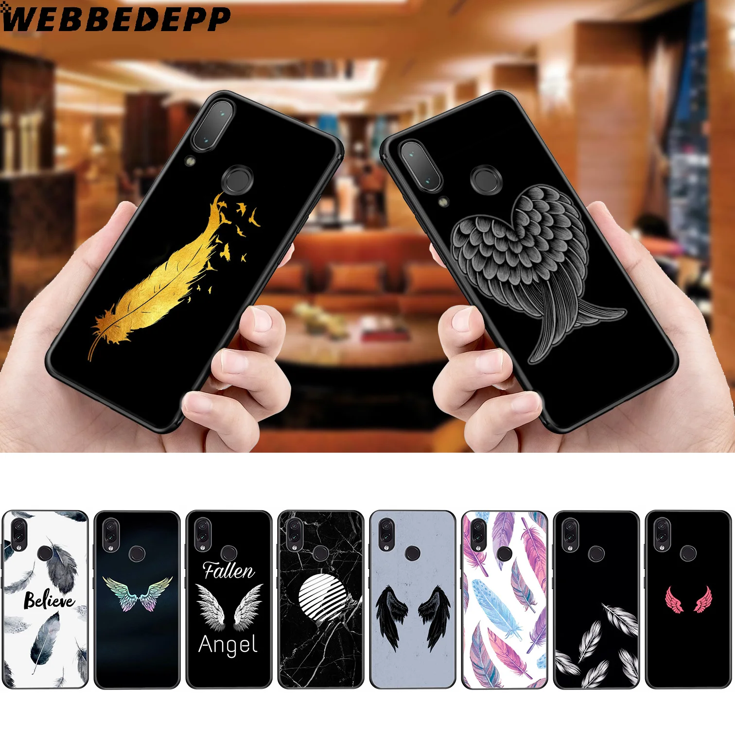 Мягкий чехол WEBBEDEPP Angel Wings для Xiaomi Redmi K20 7A 4A 4X 5 5A 6 6A S2 Note 8 4 7 Pro Plus Prime |