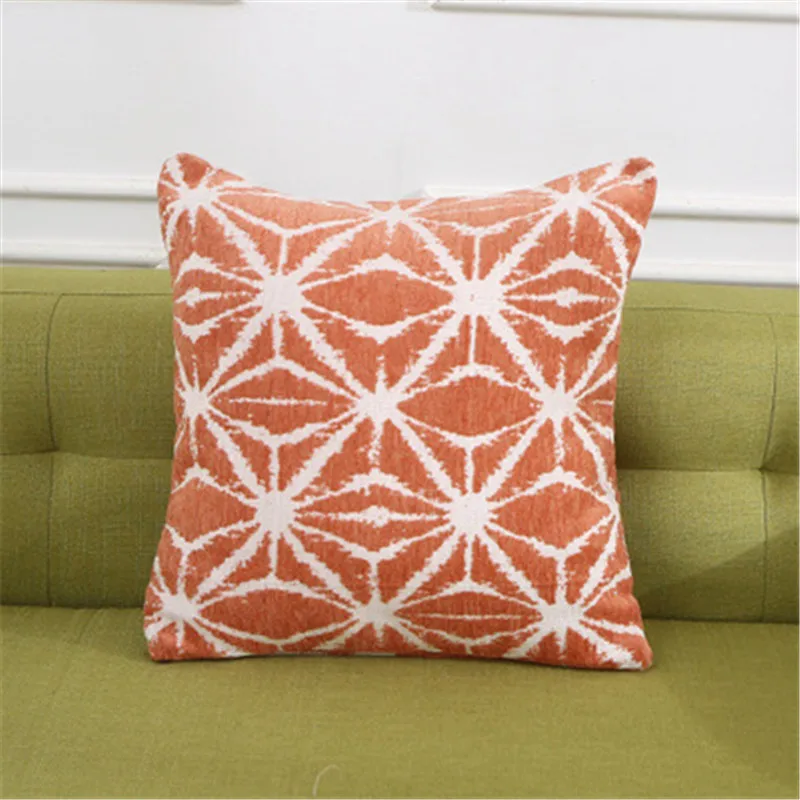 Printed Cotton Orange Chenille Cushion Cover sofa seat car Home Decor Pillowcase Octopus Sofa Cushion Case Drop shipping MA25
