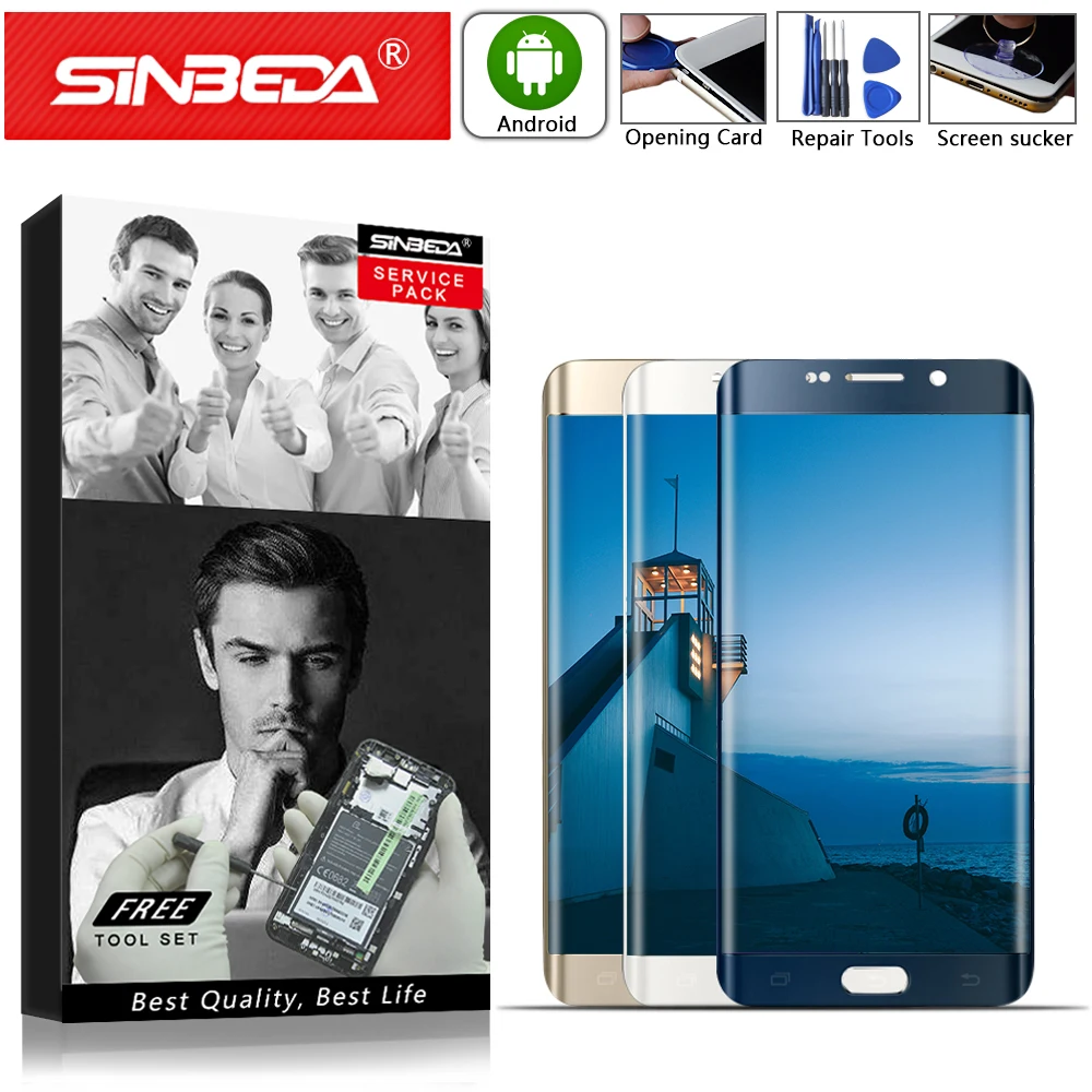 

AMOLED LCD For SAMSUNG Galaxy S6 Edge G925F G925 Display LCD Touch Screen With Frame Digitizer For Galaxy S6 Edge Burn-Shadow