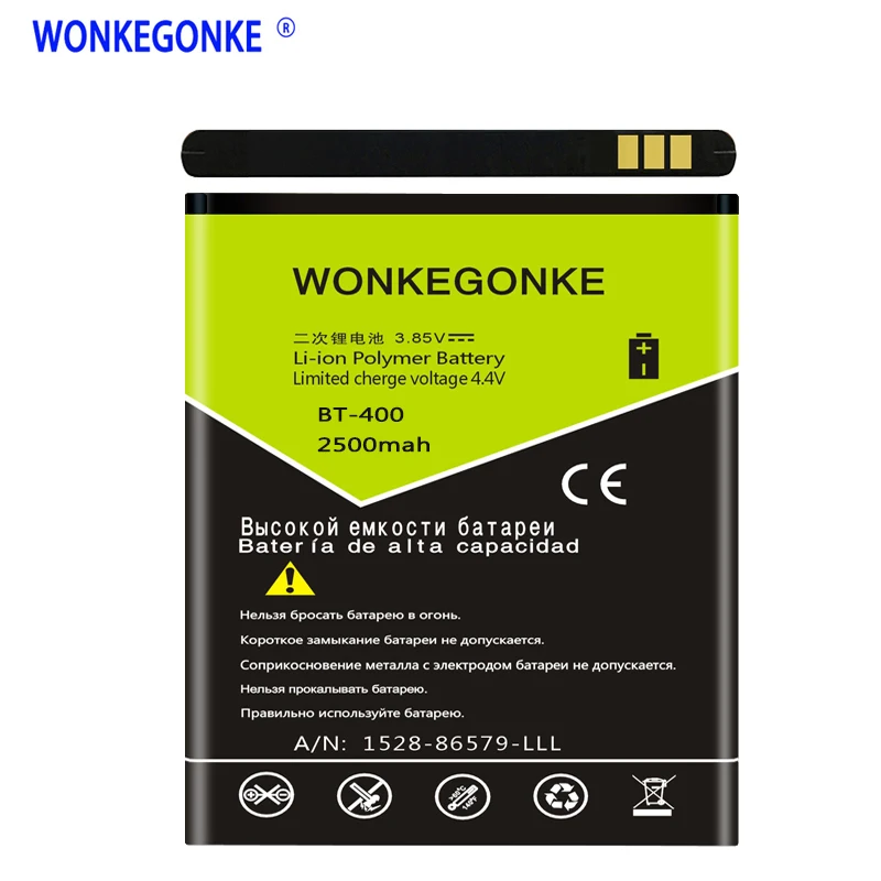 WONKEGONKE 2500mAh батарея для Leagoo Lead 4 BT-400 BT400 | Мобильные телефоны и аксессуары