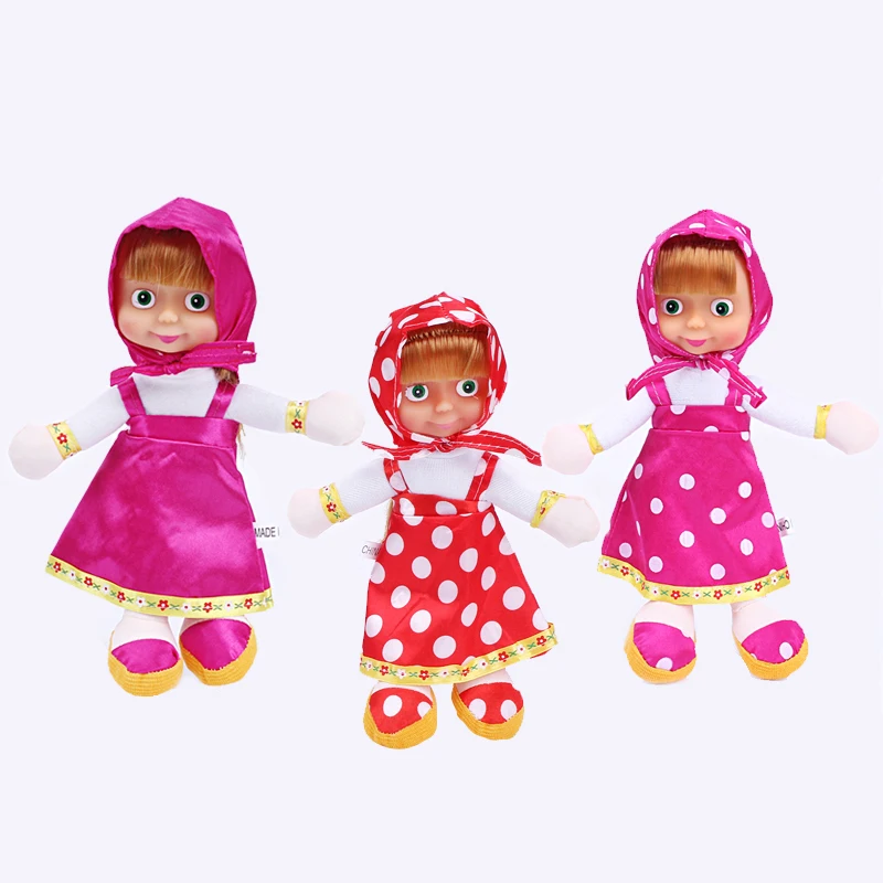 

2017 New masa bear Dolls Movie Russian masa bear Plush Toys Children's Toys Birthday Gifts reborn babies