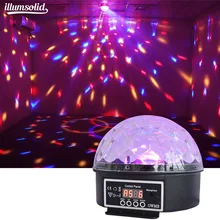 Хрустальный магический шар сценический эффект света dmx512 Звук активированного вращающаяся Disco Ball Стороны света для, КТВ, семейный праздник