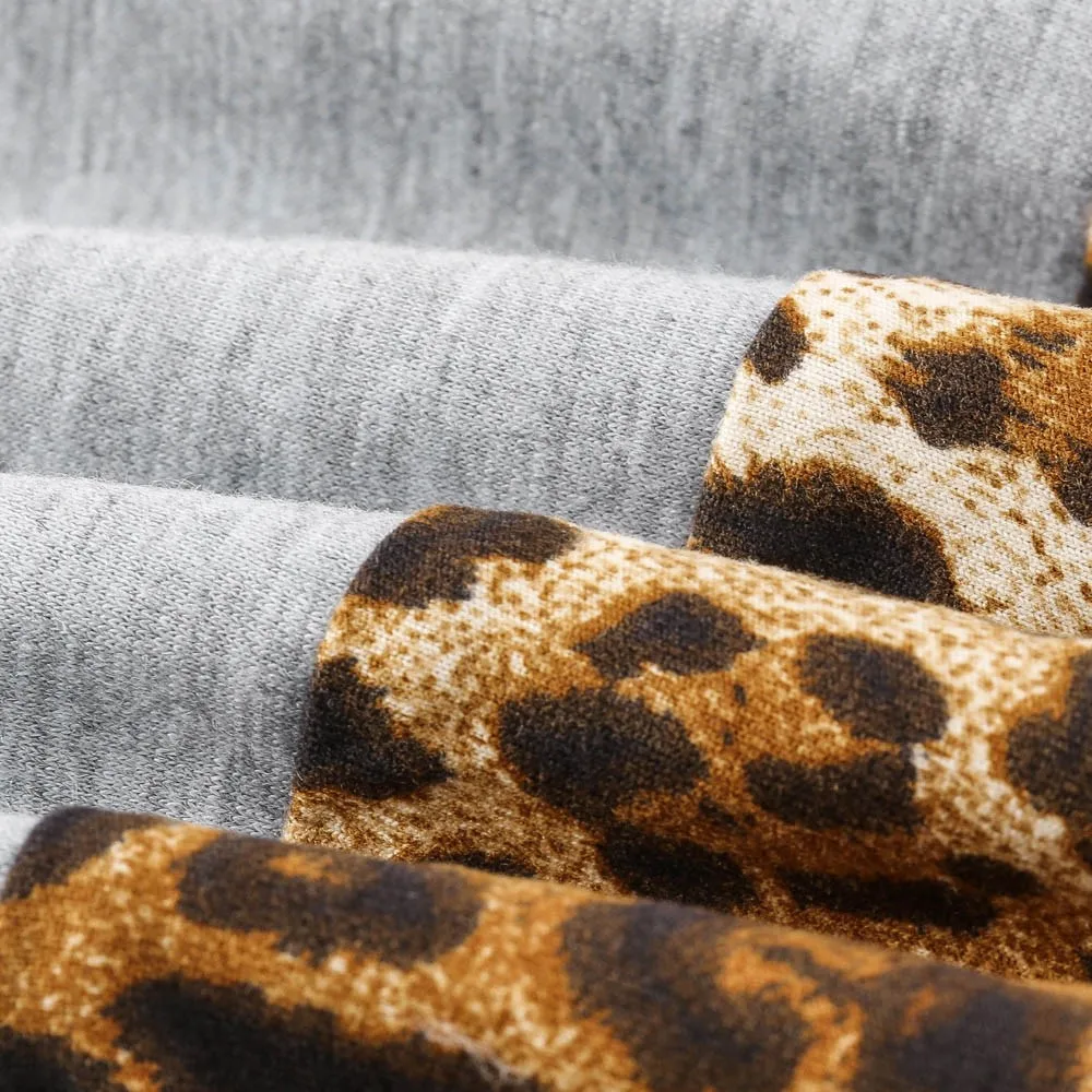 Moda T camisa mujeres Camiseta de rayas de manga larga con estampado de leopardo de bloque de Color Tops camiseta Camisetas Mujer # A1 Moda T camisa mujeres Camiseta de rayas de manga larga con estampado de leopardo de bloque de Color Tops camiseta Camisetas Mujer # A1