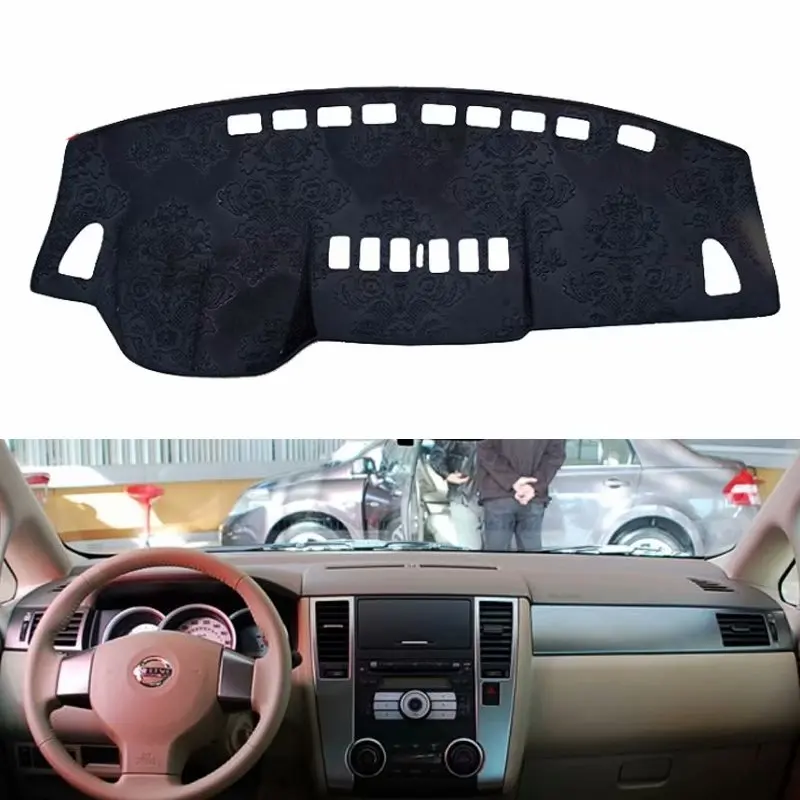 Для nissan tiida c11 2004 2005 2006 2007 2008 2009 2010 фланель Dashmats приборной панели крышки тире Pad коврик в машину аксессуары