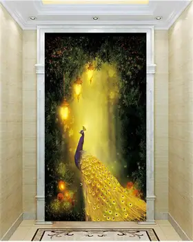 

3d wallpaper photo wallpaper custom mural living room porch lamp peacock forest landscape painting wall wallpaper for walls 3d