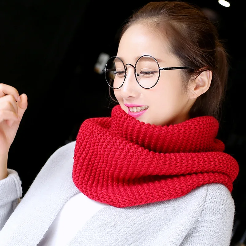 Autumn and winter new wool scarves Women fashion cute warm knit scarf