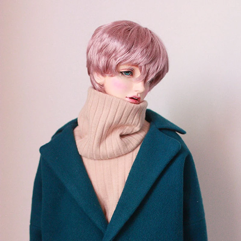 Bybrana BJD парик мальчик розовый Короткие парики для кукол BJD 1/3 1/4 1/6