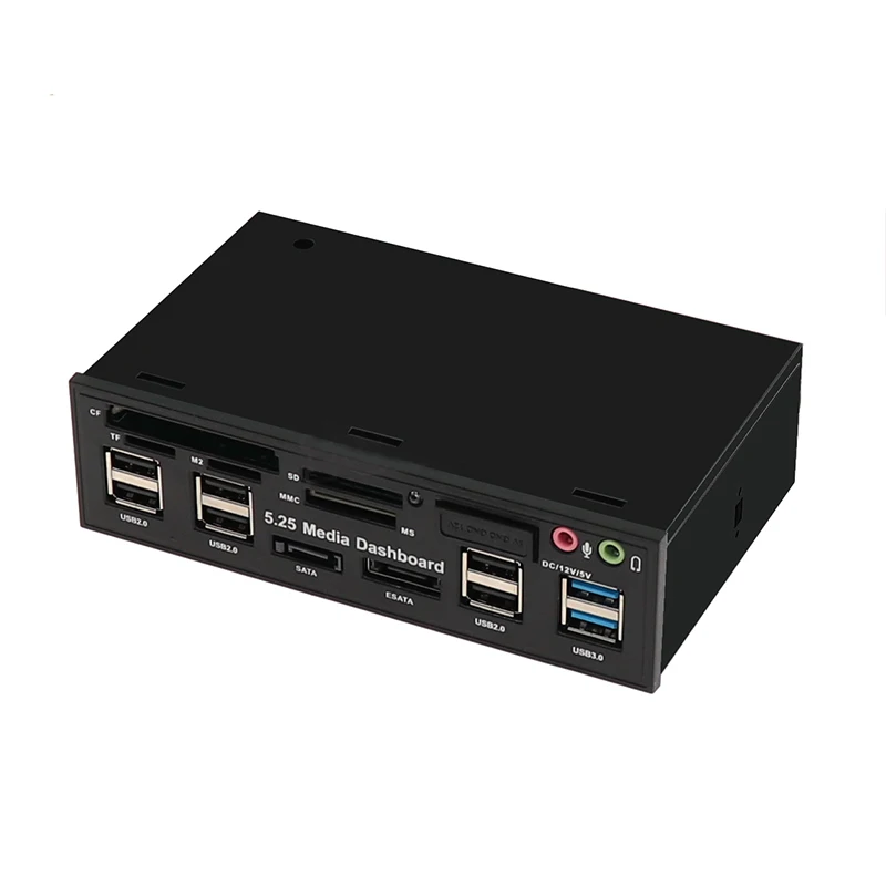 

5.25 Inch Usb 3.0 Front Panel Pc Usb 3.0/2.0 Hub E-Sata Sata Audio Multi Card Reader for Computer Case Optical Drives Bay