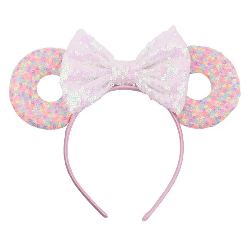 headband 1 " Минни ободок с мышиными ушками Новое поступление блестящие галстуки-бабочки с блестками пончик повязка для волос Детские волосы для девочек Аксессуары - Цвет: headband 1