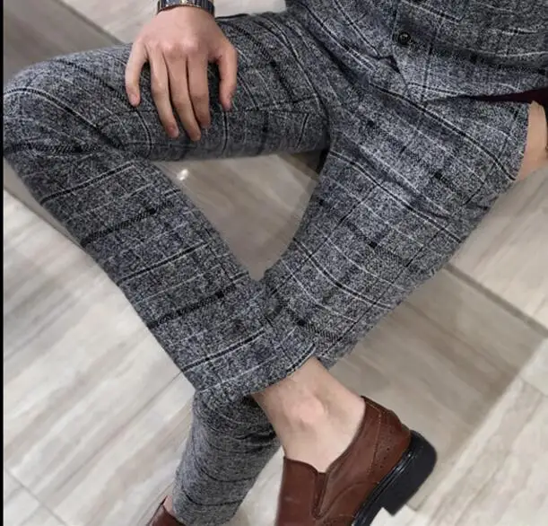 CH. KWOK мужской парфюм Masculino костюм Pantalon Homme Весна нового размера плюс 5XL эластичные брюки облегающие повседневные мужские брюки - Цвет: gray