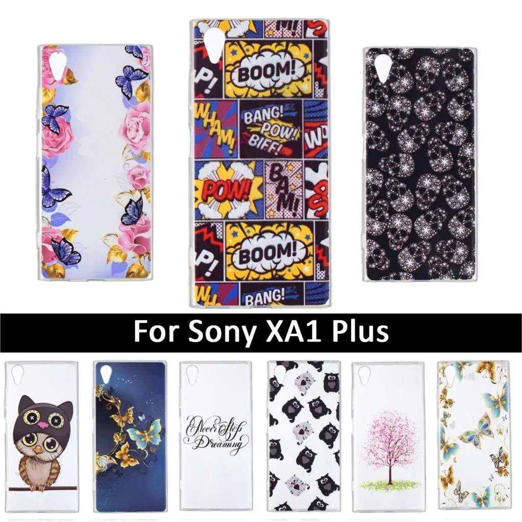 TPU Case For Sony Xperia XA1 Plus G3421 G3423 G3412 G3416 G3426 Soft Silicone Back Phone Cover XA1Plus Shells Cases bag |
