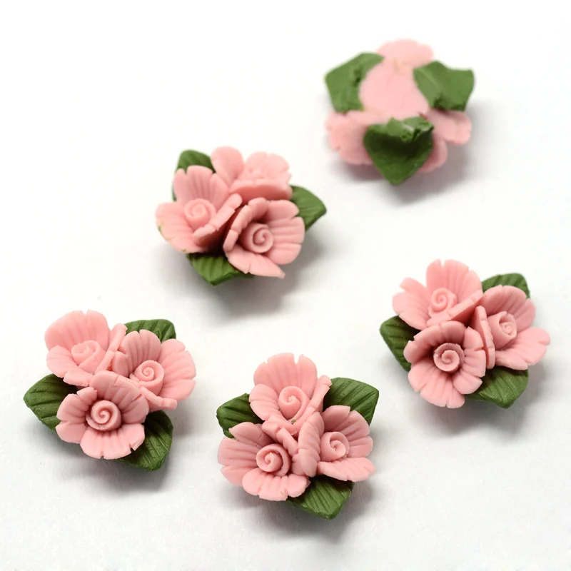 Size B Pink 100 шт Китай ручной работы цветочные шарики из глины фарфоровые кабошоны DIY ювелирные аксессуары Поиск Аксессуары для изготовления 3 стиля-Размер - Цвет: Size B Pink