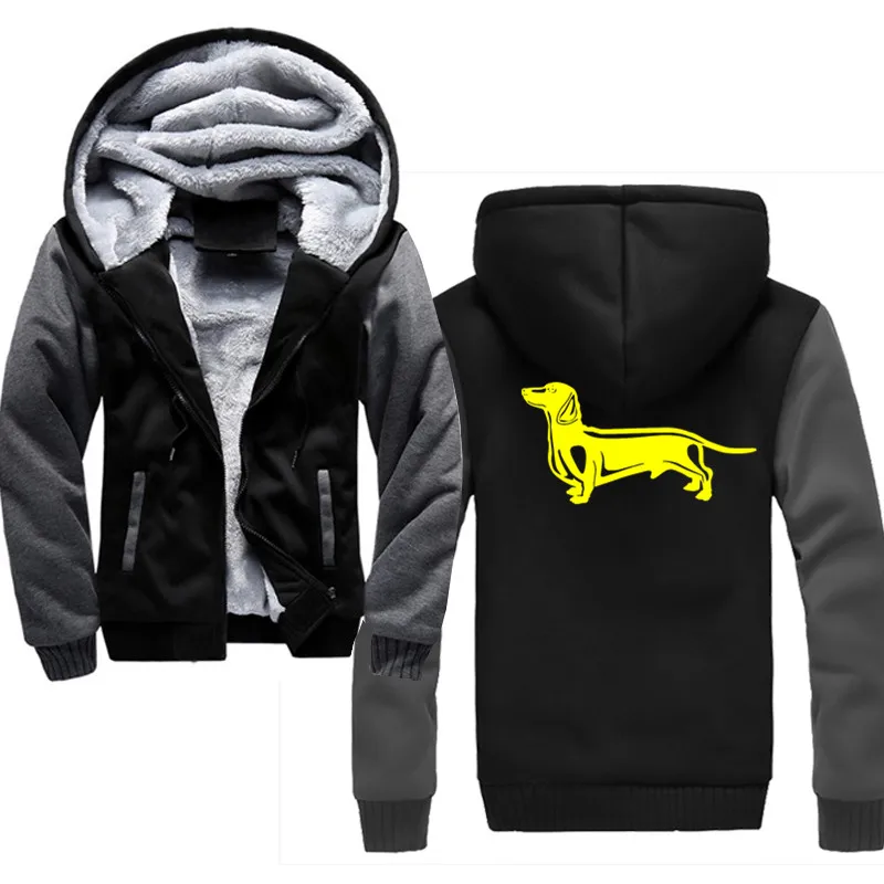 

Sausage Dog Hoodies Men Long Sleeve Solid Color Hooded Sweatshirt Male Hoodie Casual Sportswear US Size