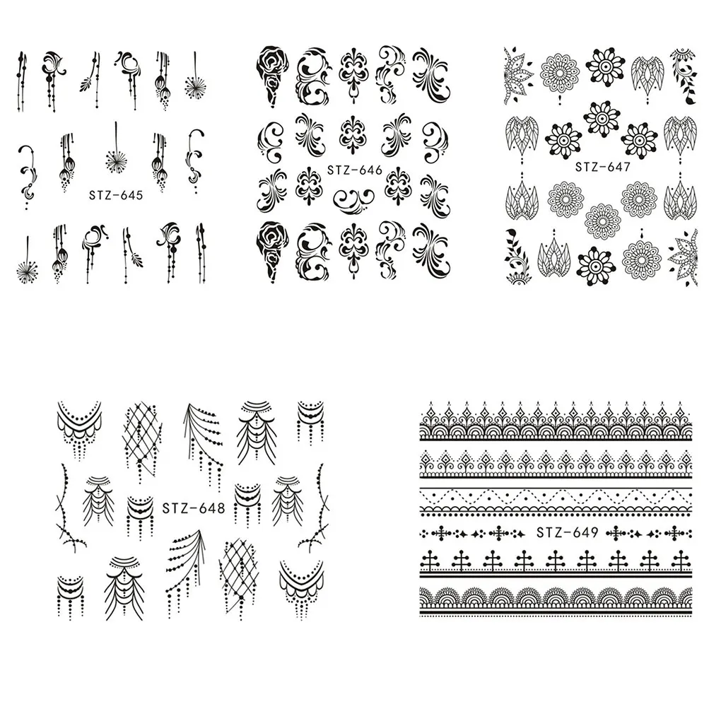 

1 Sheet Flower 3D Nail Art Sticker DIY Beauty Nail Decal Wraps Manicure Tatoos