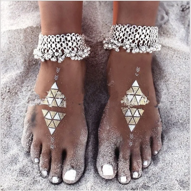 Tobilleras anchas con nudo étnico Vintage para mujer, pulsera de cadena el pie, joyería para el cuerpo, nuevas tobilleras de moda, envío gratis|foot chain anklet|anklets for womenchain - AliExpress