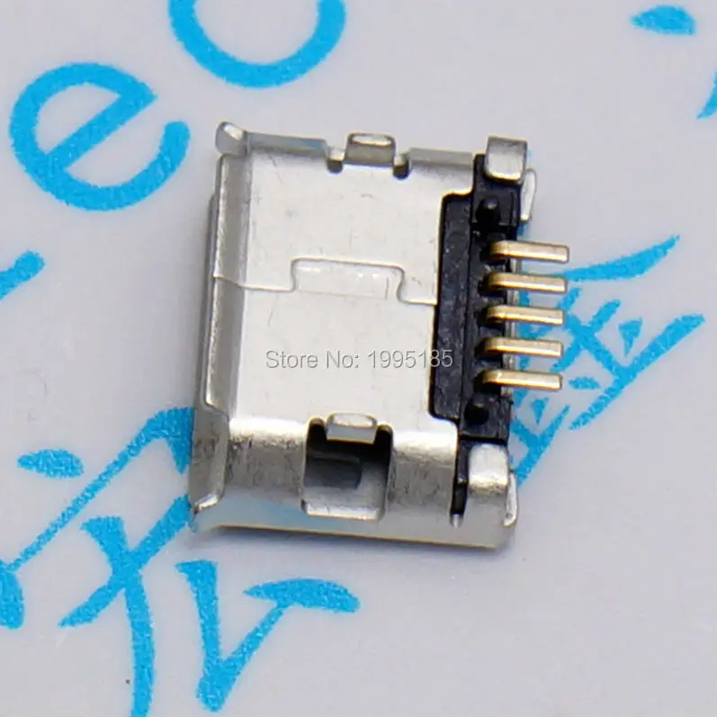 100 шт./лот гнездовой разъем Micro USB 5pin типа B для детской розетки с разъемом