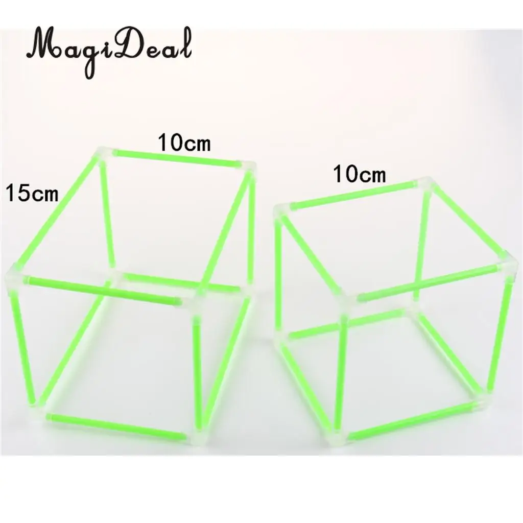 Geometric Shapes Building Set Cube Cuboid Math Learning Teaching Tool Children Student Educational Toy