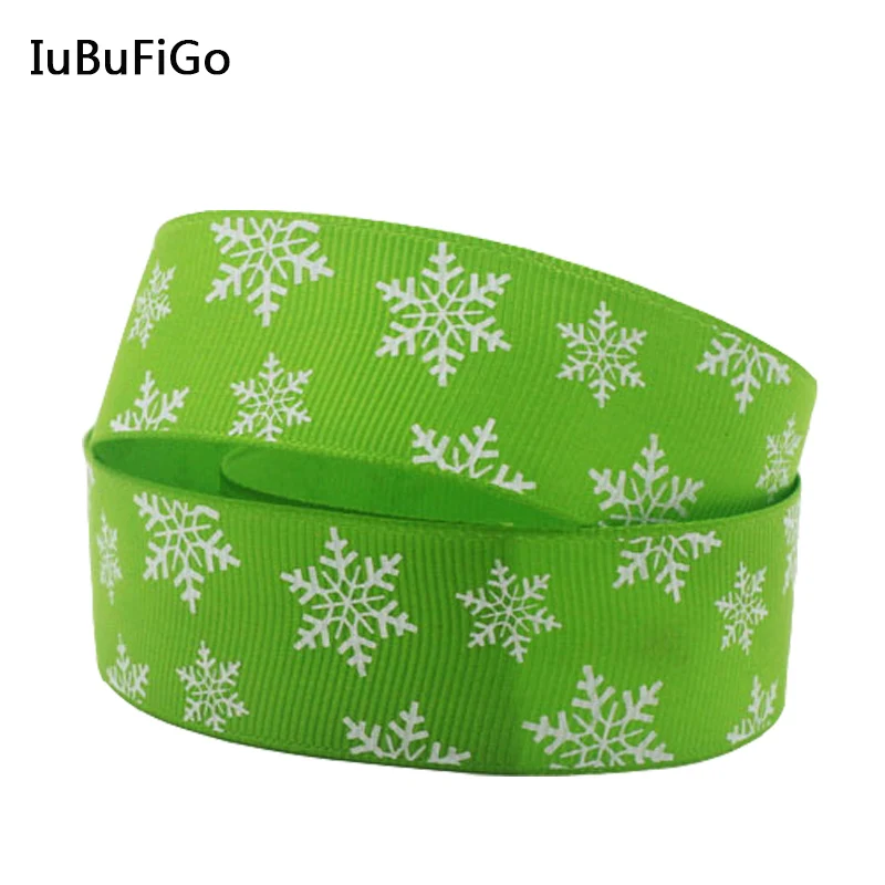 [IuBuFiGo] 50 ярдов 1 дюйм 25 мм рождественская лента печатные корсажные ленты бант для