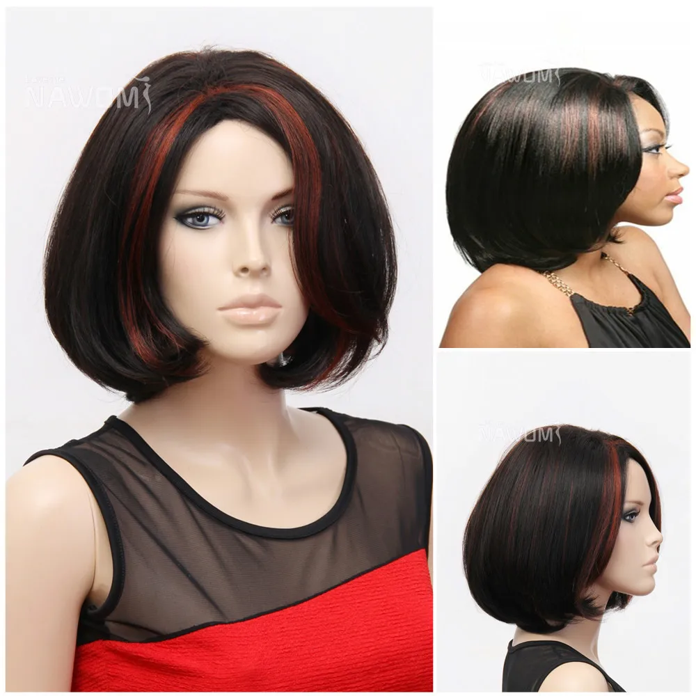 Free shipping high quality Halloween wigs Lady's short black hair wig