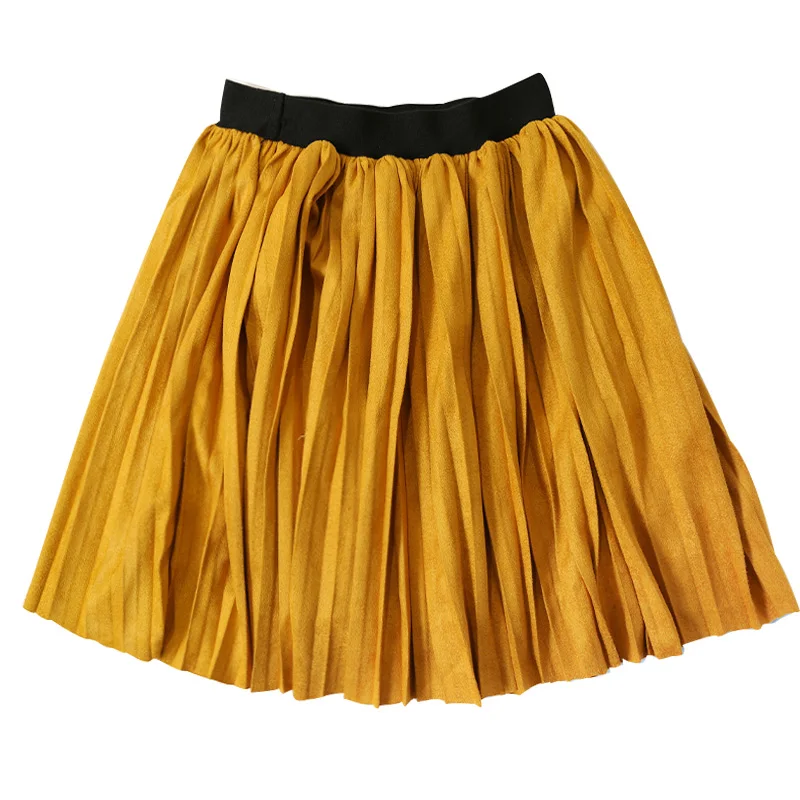 

Girls Skirts 2018 New Brand Children's Clothing Kids Pleated Skirt for 3-7Y Casual Solid Candy Color Baby Girl Skirts 100-140cm