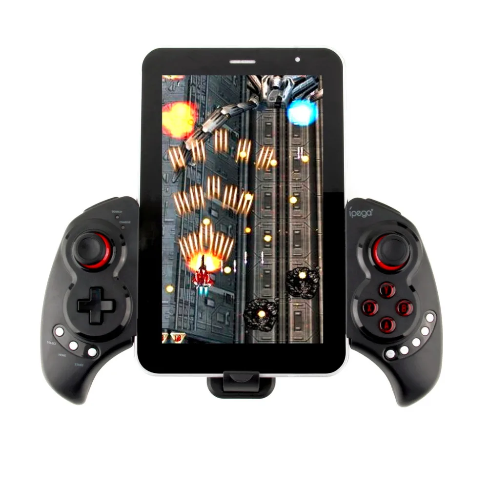 Kopen PG 9023 Draadloze Bluetooth 3.0 Game Controller Gamepad Joystick met Stretch Bracket voor iPhone 6 Plus iOS Android Systeem