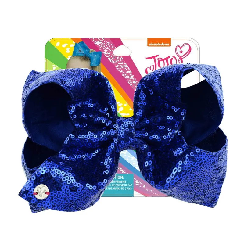 

8" Sequin Hair Bow with Hair Clip for Girls Kids Large Bling Rainbow Mermaid Jumbo Bows Hairgrips Reversible Hair Accessories