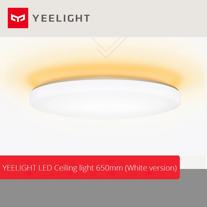 Xiao mi jia Yeelight умный потолочный светильник с пультом дистанционного управления mi APP Wi-Fi Bluetooth Smart светодиодный пылезащитный IP60 - Цвет: 650 White Version