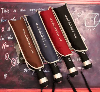 

Fashion Umbrellas 3 Folding 8K Sun Rain UV Automatic Umbrella for Men Led Light Paraguas Umbrella High Guality
